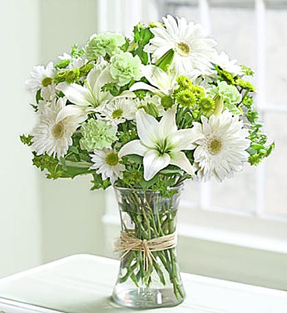 Serene Green Bouquet For Sympathy